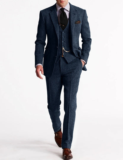 Men's 3-Piece Tailored Suit Vintage Style