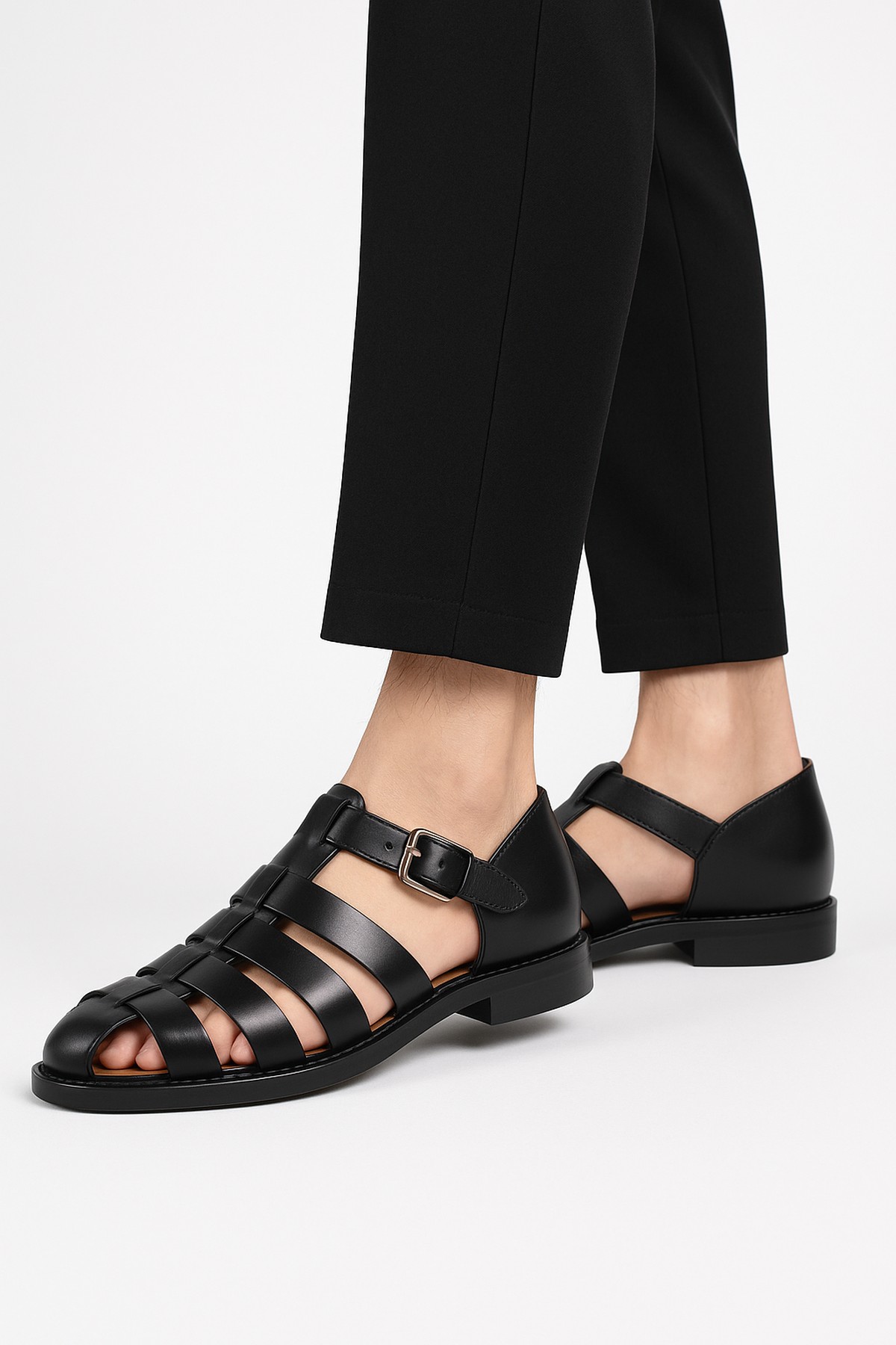 Stylish PU Leather Flip Flop Sandals