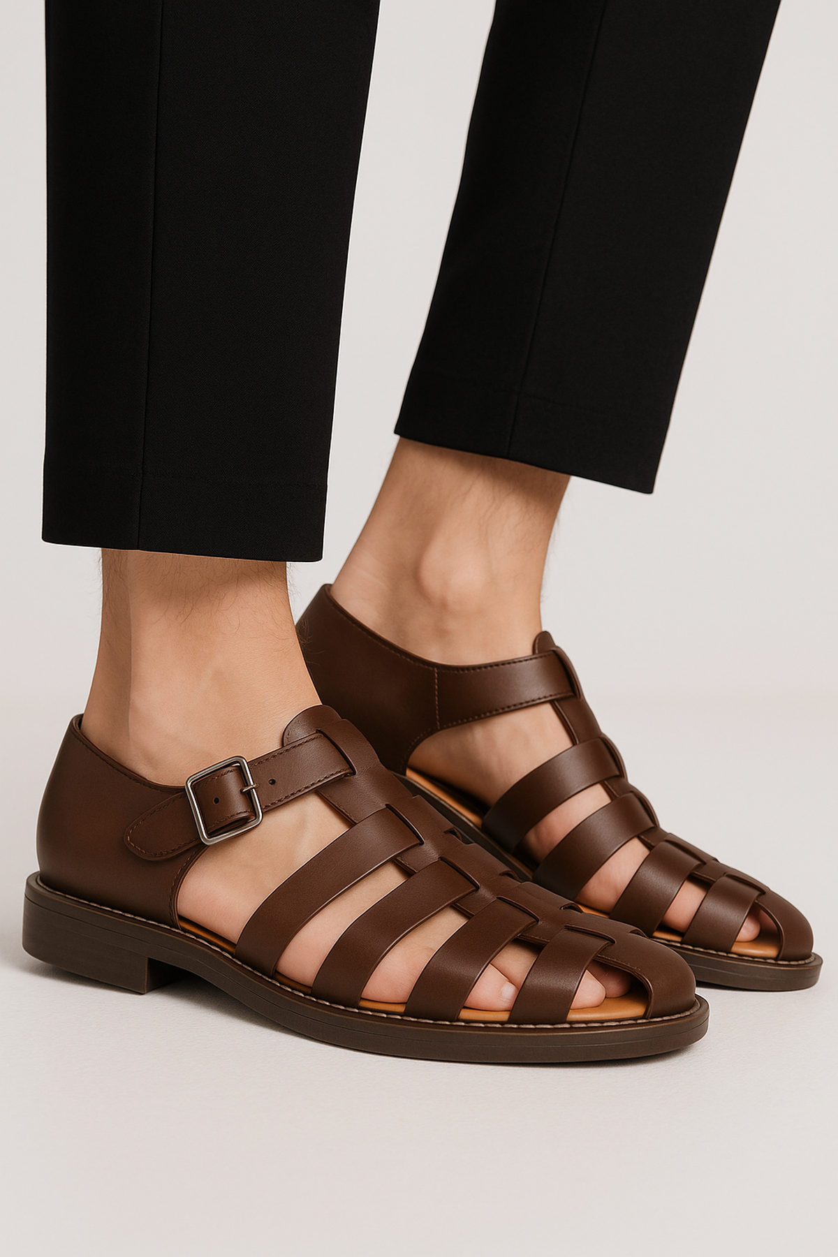 Stylish PU Leather Flip Flop Sandals