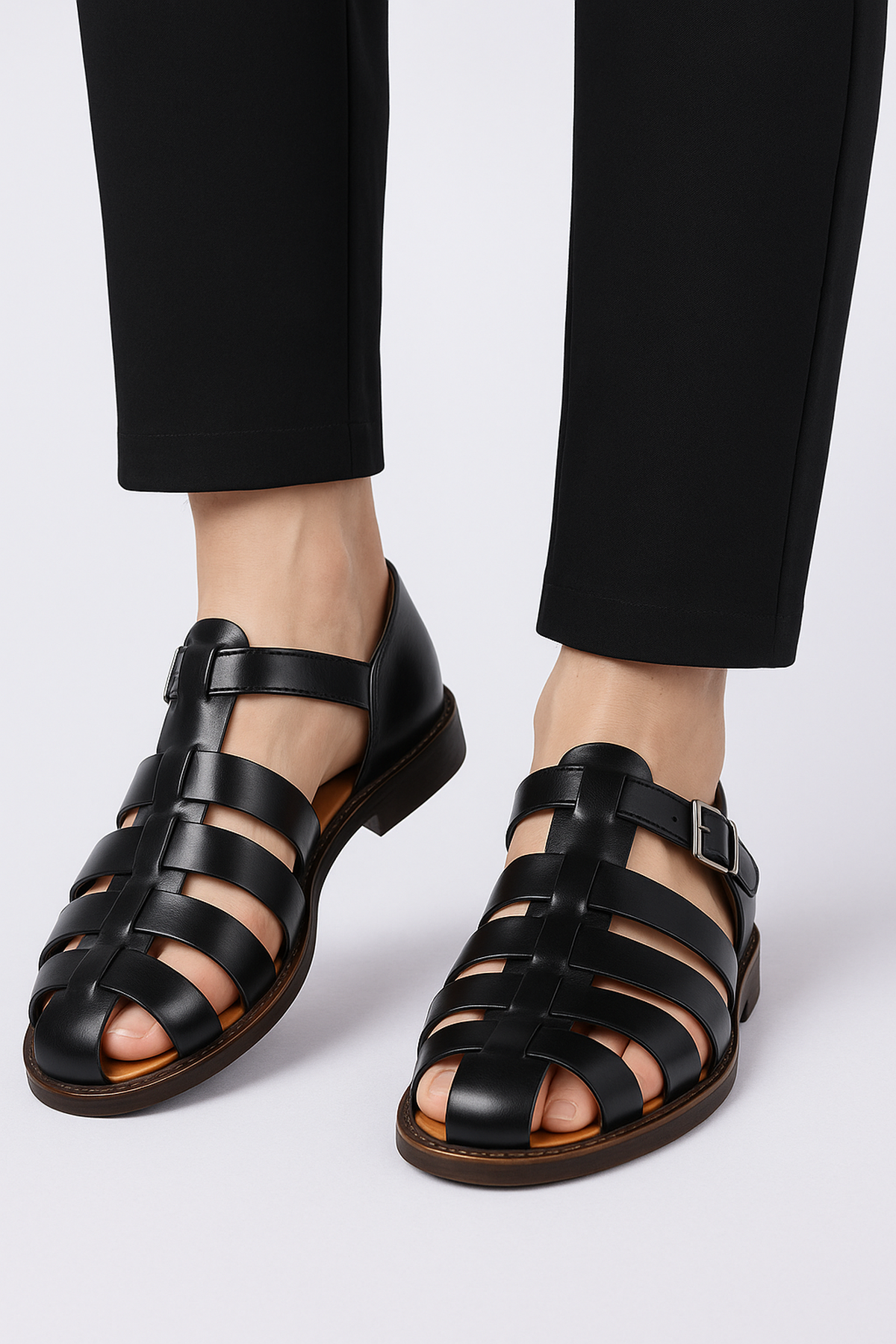 Stylish PU Leather Flip Flop Sandals - OutfitLondon