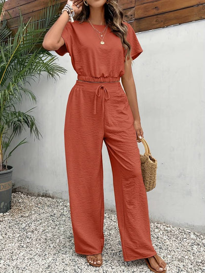 Chic Summer Outfit | Women's Top and Pants Set - OutfitLondon