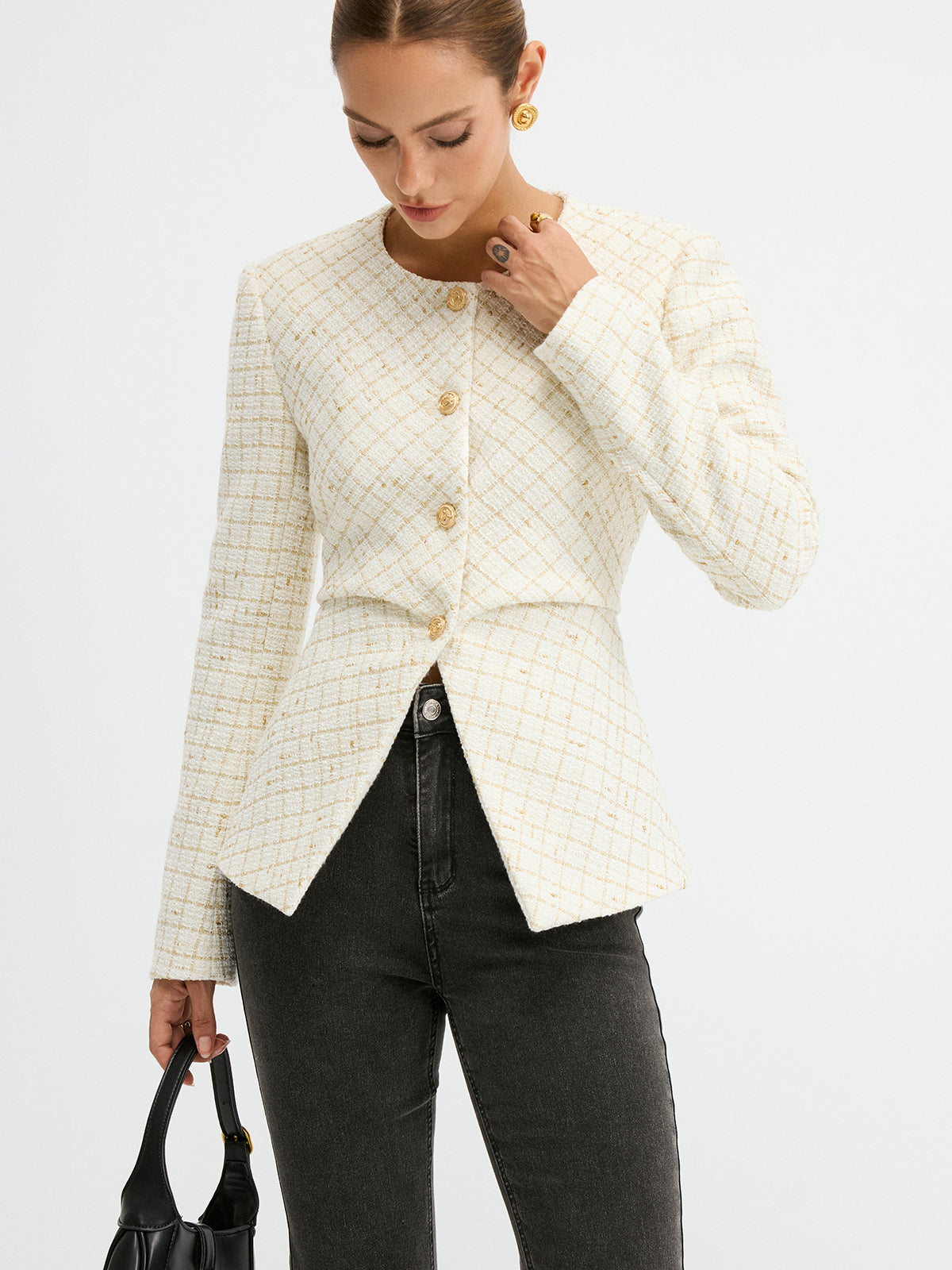 Classic Tweed Short Jacket for Women