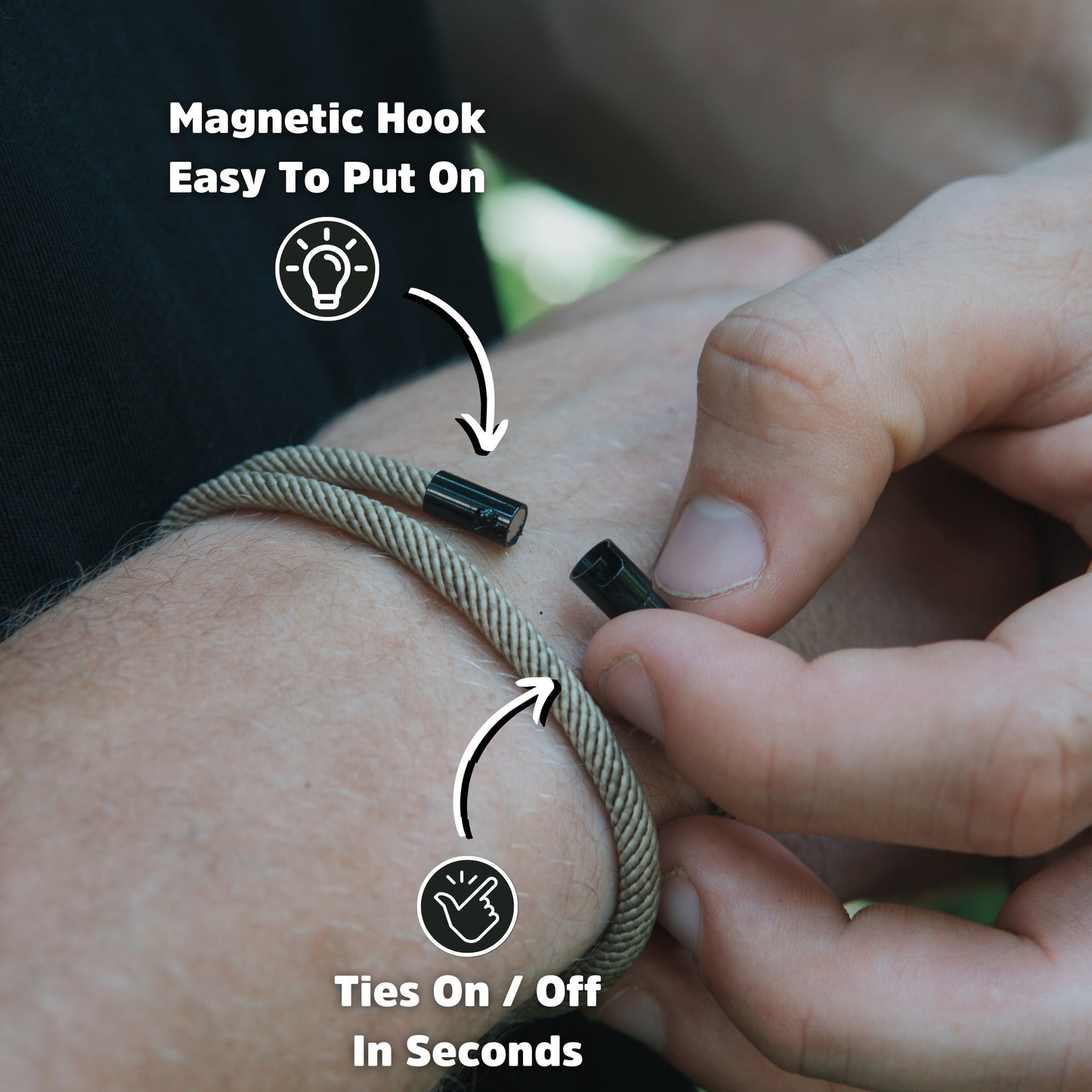 Classic Brown Magnetic Bangle Bracelet