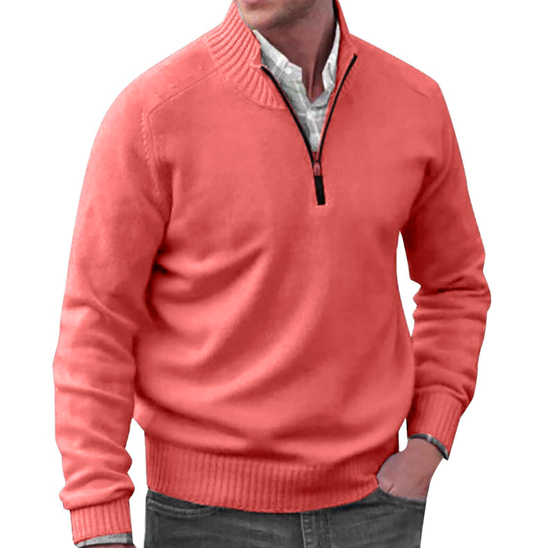 Cozy Cable Knit Half Zip Sweater