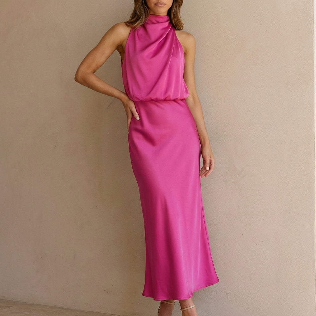 Elegant Sleeveless Midi Dress for Women