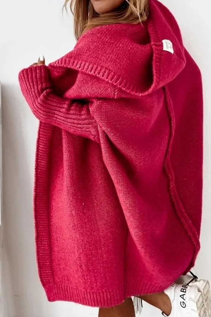 Women's Cozy Large Hooded Cardigan Sweater