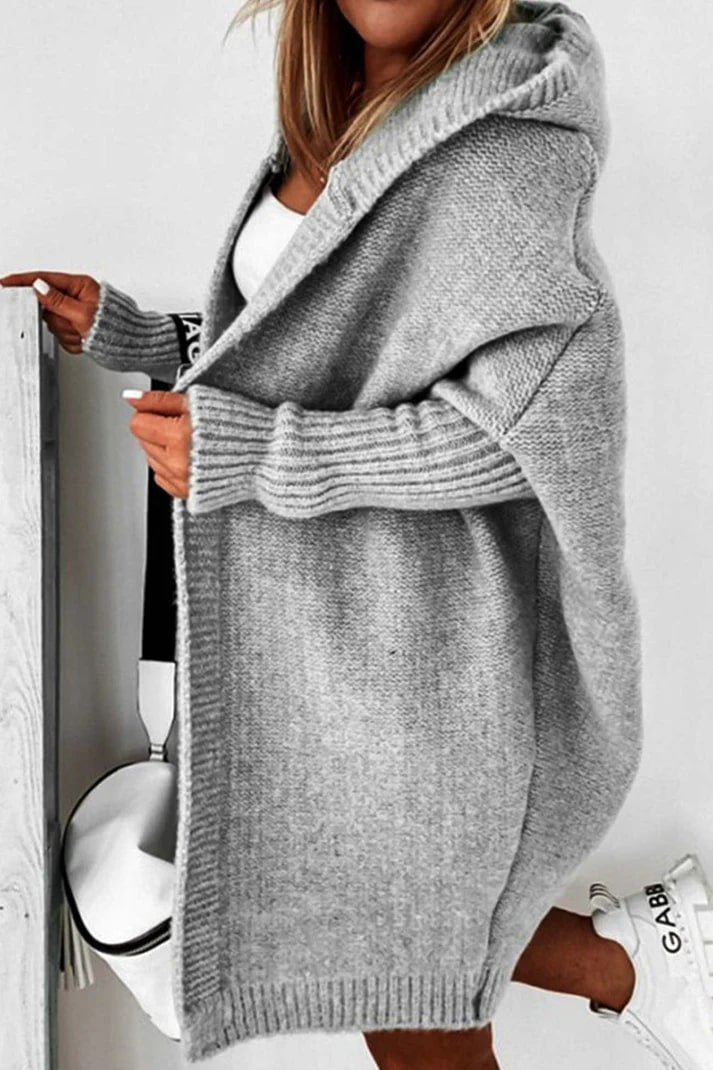 Women's Cozy Large Hooded Cardigan Sweater