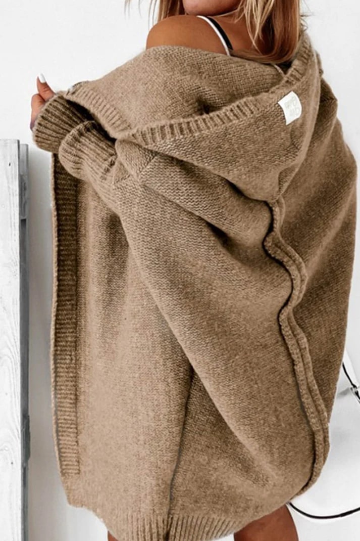 Women's Cozy Large Hooded Cardigan Sweater