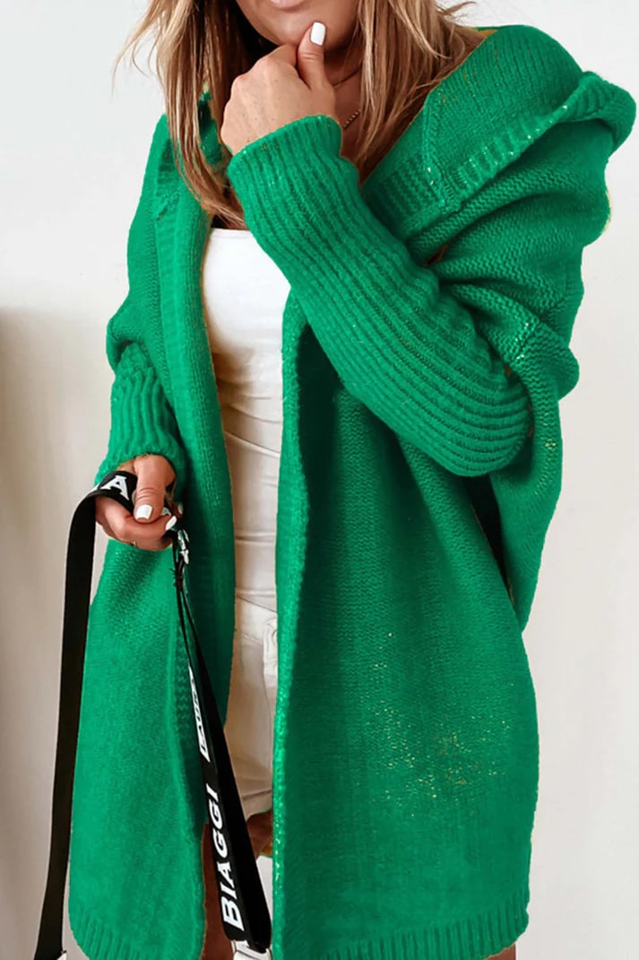 Women's Cozy Large Hooded Cardigan Sweater