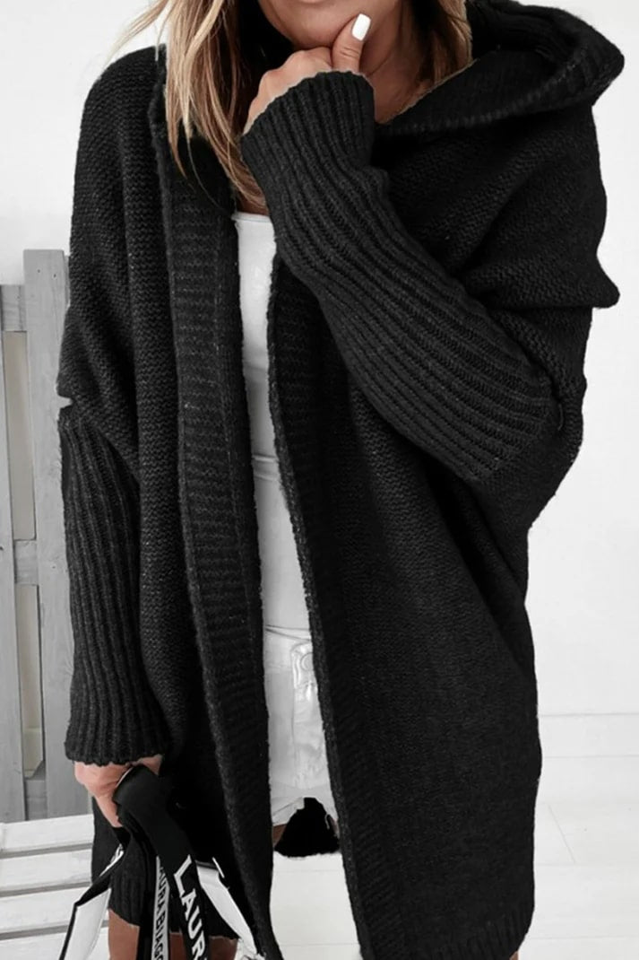 Women's Cozy Large Hooded Cardigan Sweater