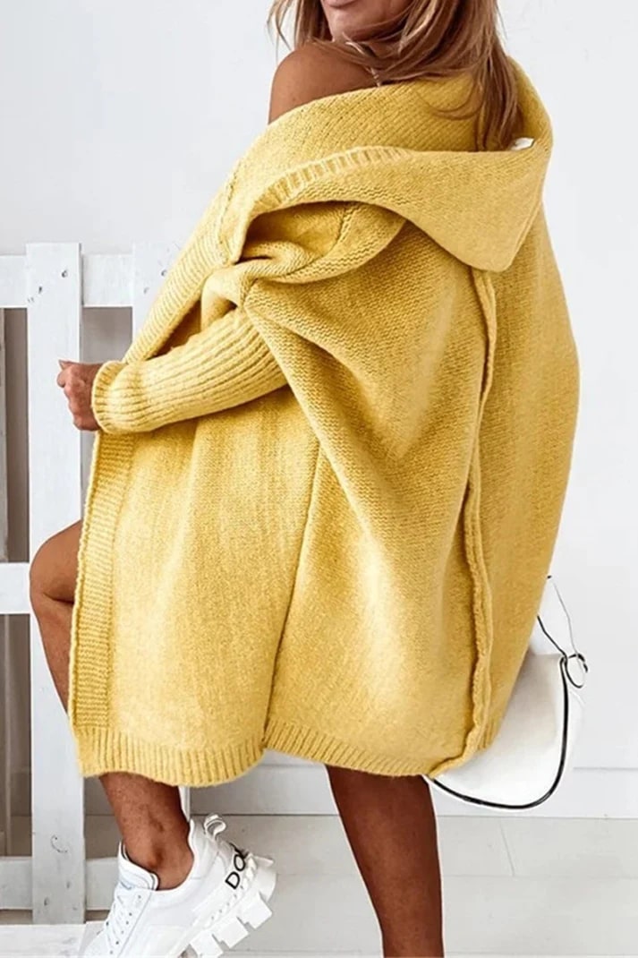 Women's Cozy Large Hooded Cardigan Sweater