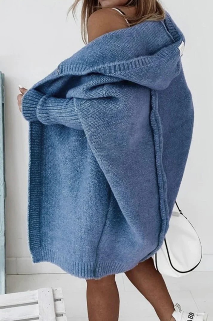 Women's Cozy Large Hooded Cardigan Sweater