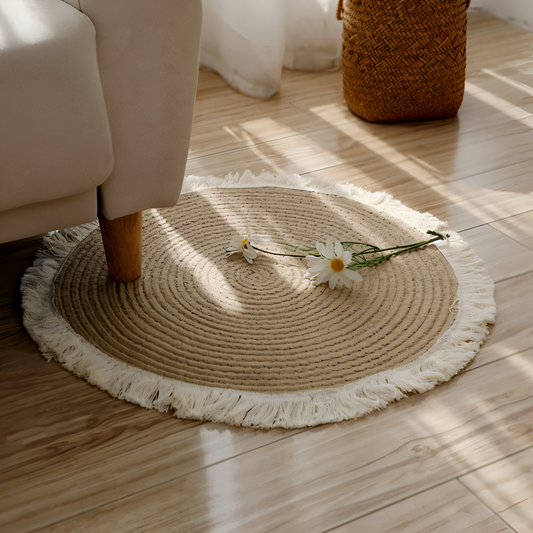 Round Woven Area Rug - OutfitLondon