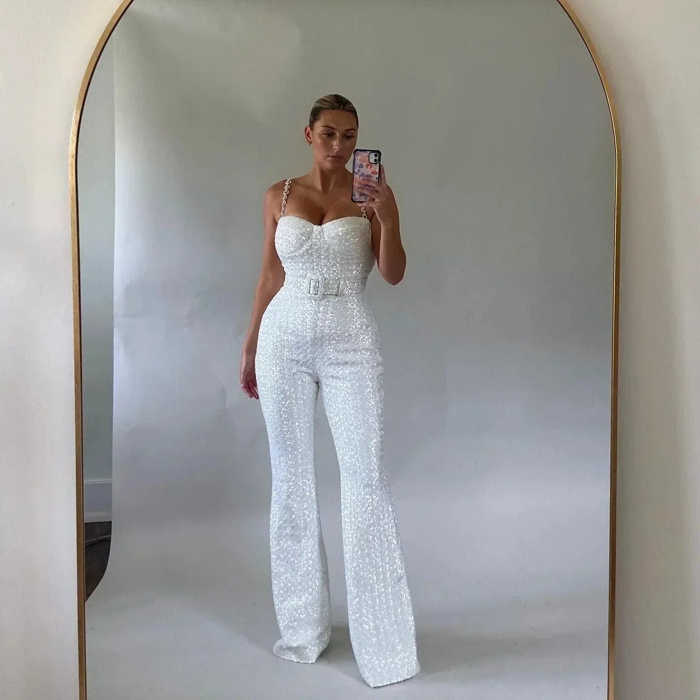 Floral Women's Loose Fit Party Jumpsuit