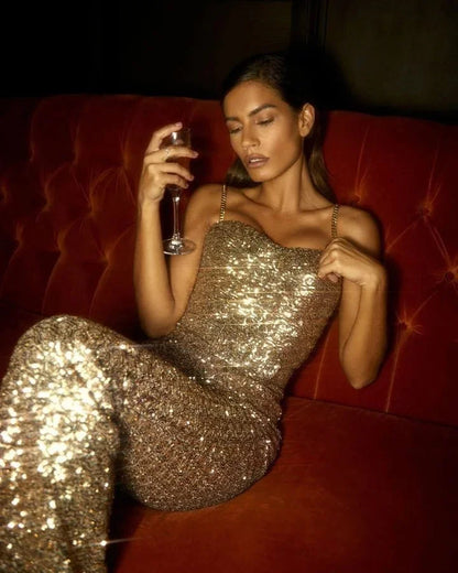 Floral Women's Loose Fit Party Jumpsuit