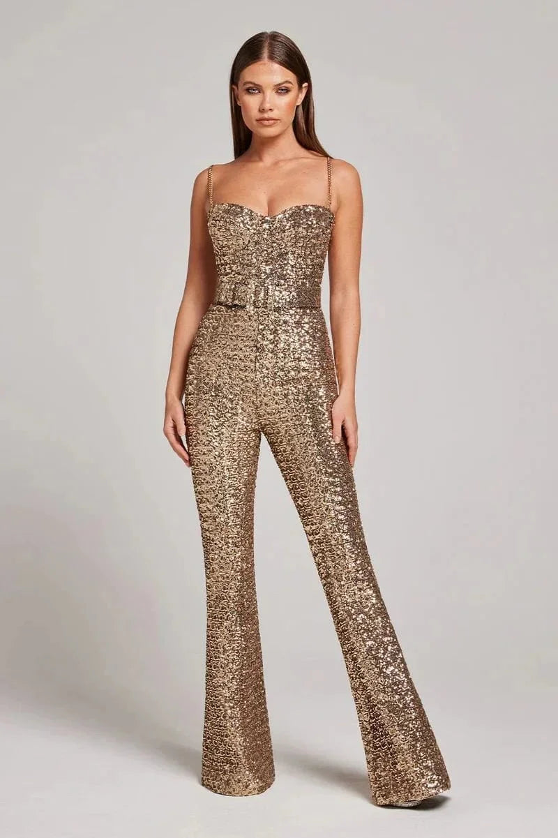 Floral Women's Loose Fit Party Jumpsuit