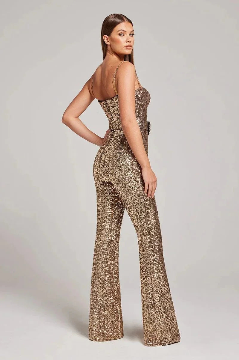 Floral Women's Loose Fit Party Jumpsuit