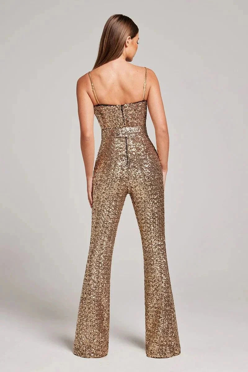 Floral Women's Loose Fit Party Jumpsuit