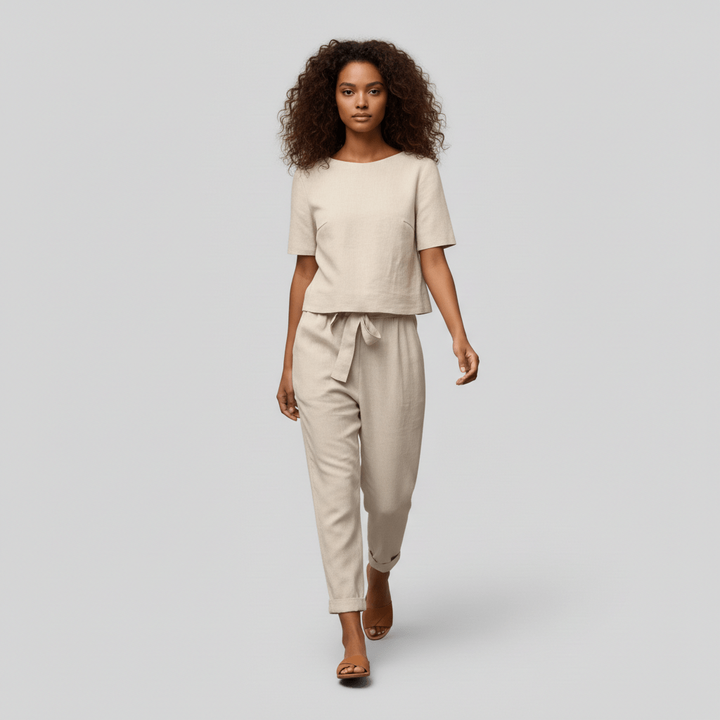 Casual 2 Piece Short Sleeve Top and Jogger Pants - OutfitLondon