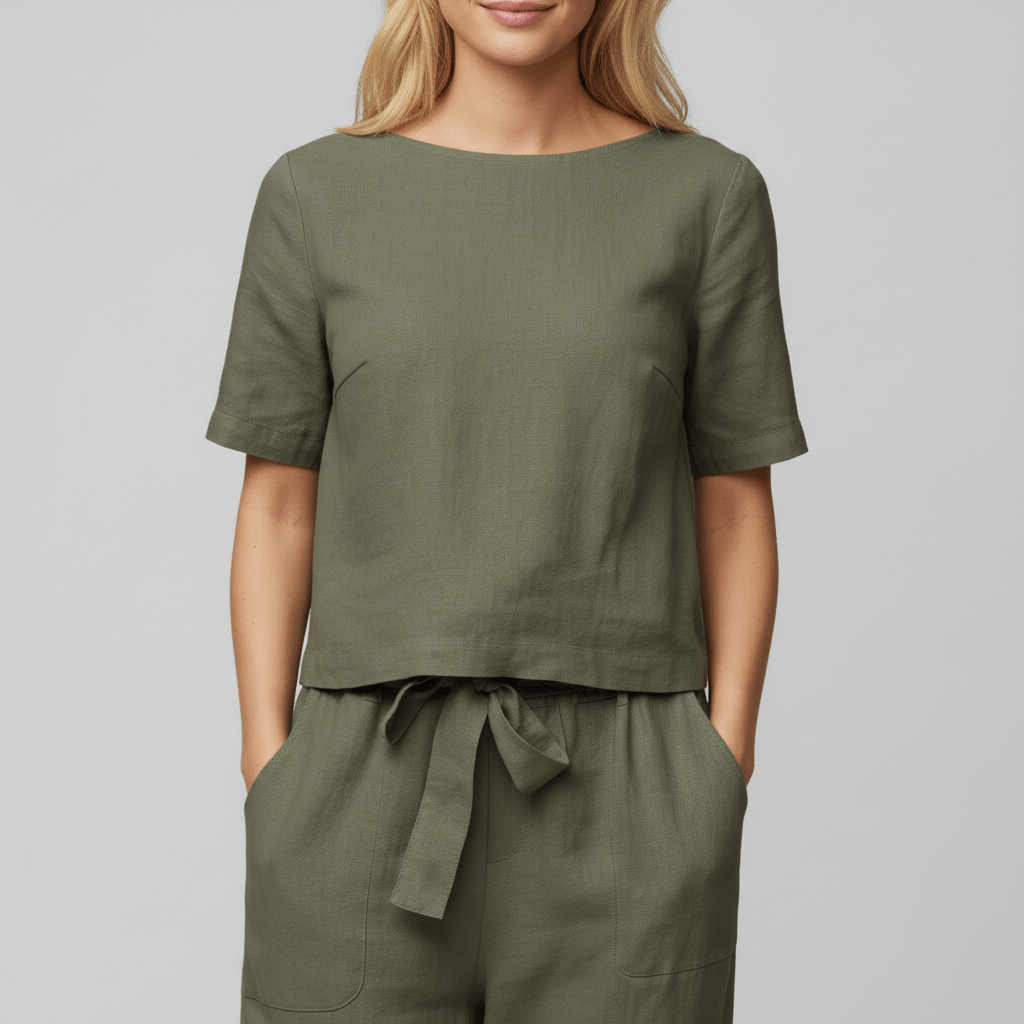 Casual 2 Piece Short Sleeve Top and Jogger Pants