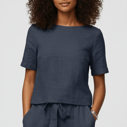 Casual 2 Piece Short Sleeve Top and Jogger Pants