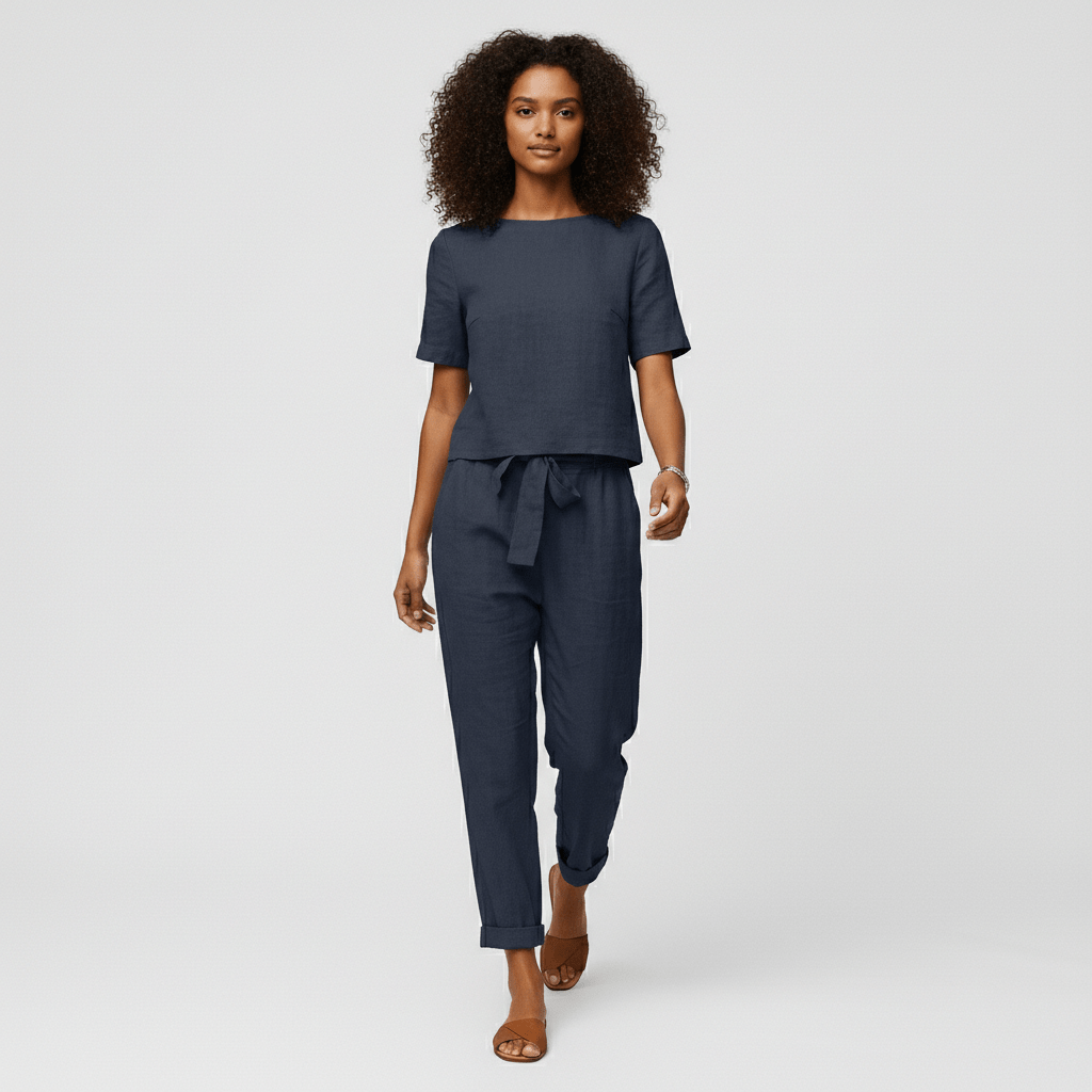 Casual 2 Piece Short Sleeve Top and Jogger Pants