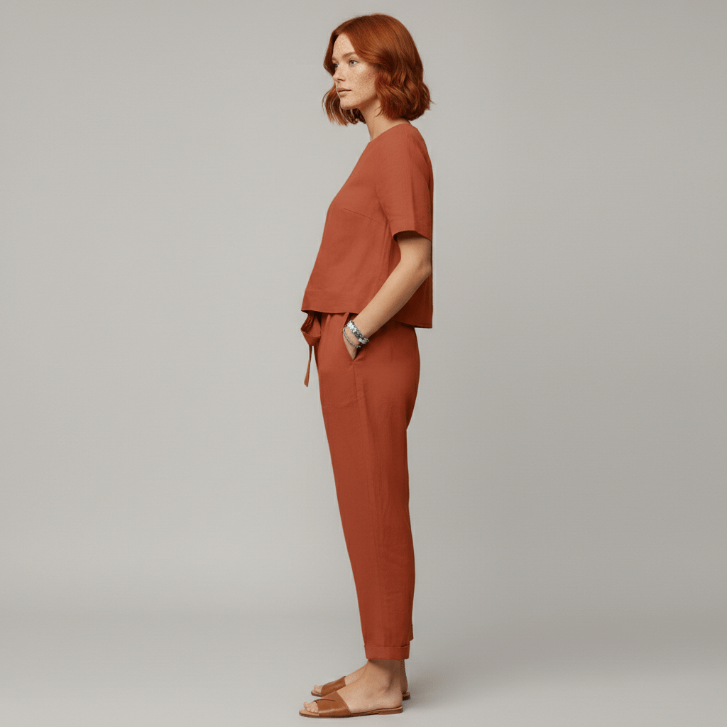 Casual 2 Piece Short Sleeve Top and Jogger Pants