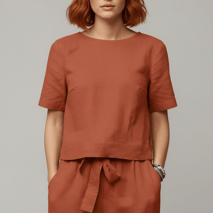 Casual 2 Piece Short Sleeve Top and Jogger Pants