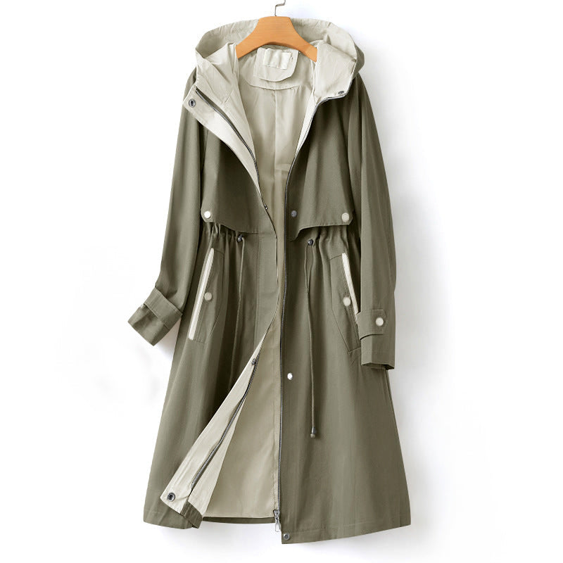 Waterproof Long Ladies Slim Raincoat