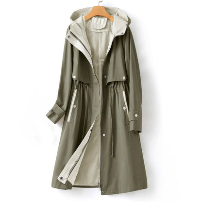 Waterproof Long Ladies Slim Raincoat