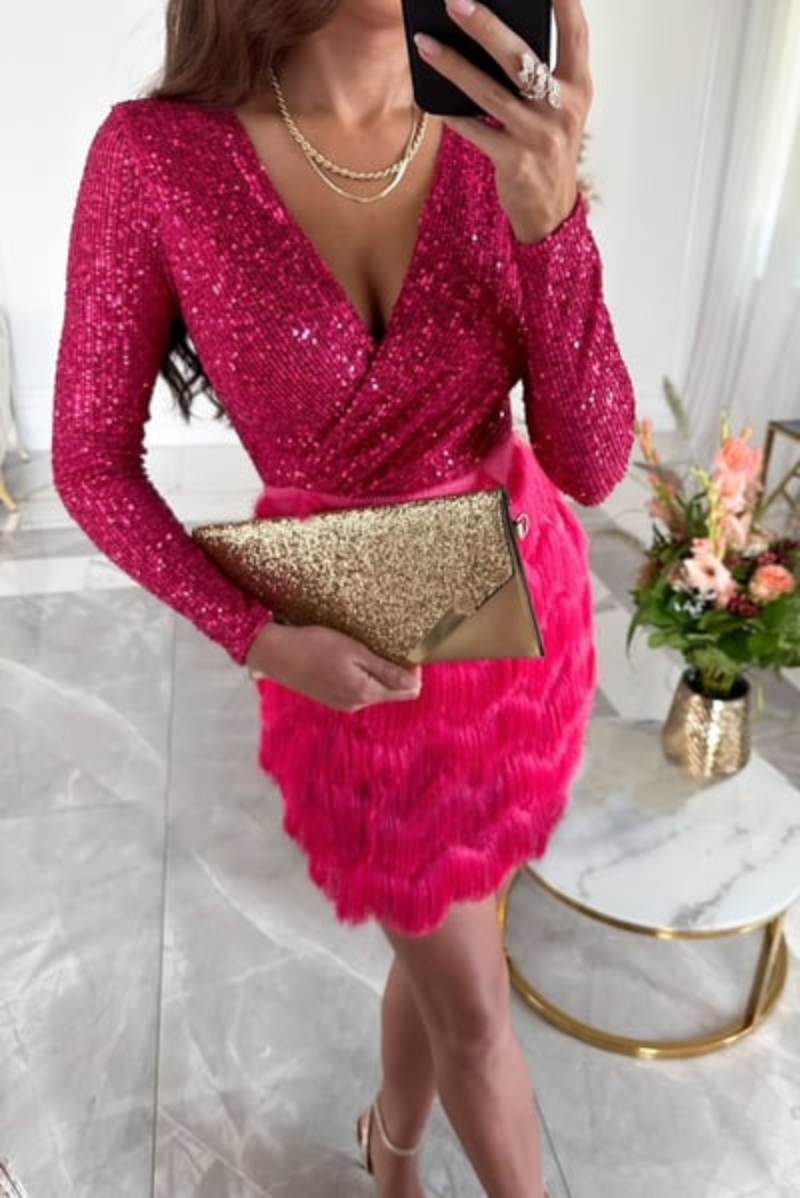 Glittering Mini Party Dress for Women
