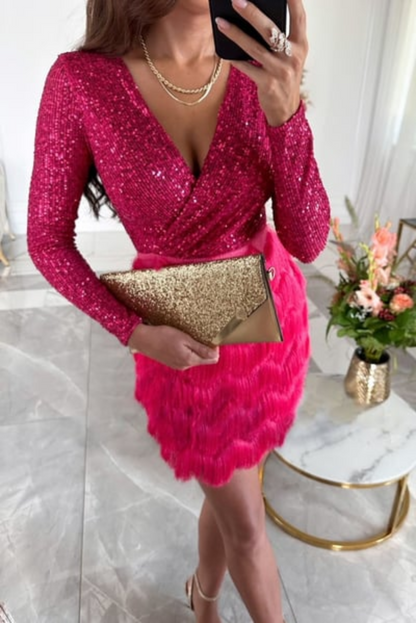 Glittering Mini Party Dress for Women
