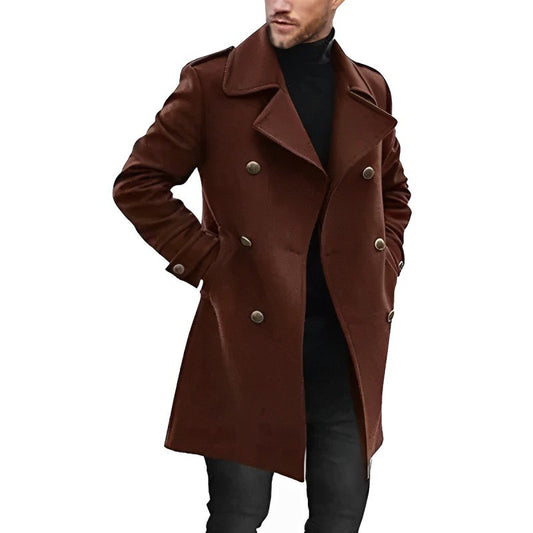 Classic Double Breasted Mens Winter Coat - OutfitLondon