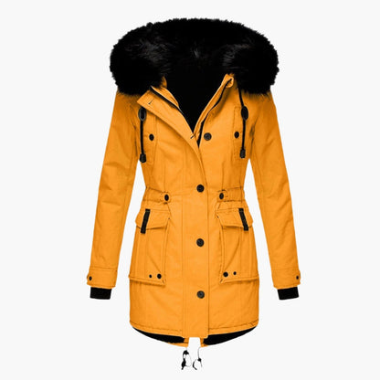 Women's Thick Hooded Parka Coat - OutfitLondon