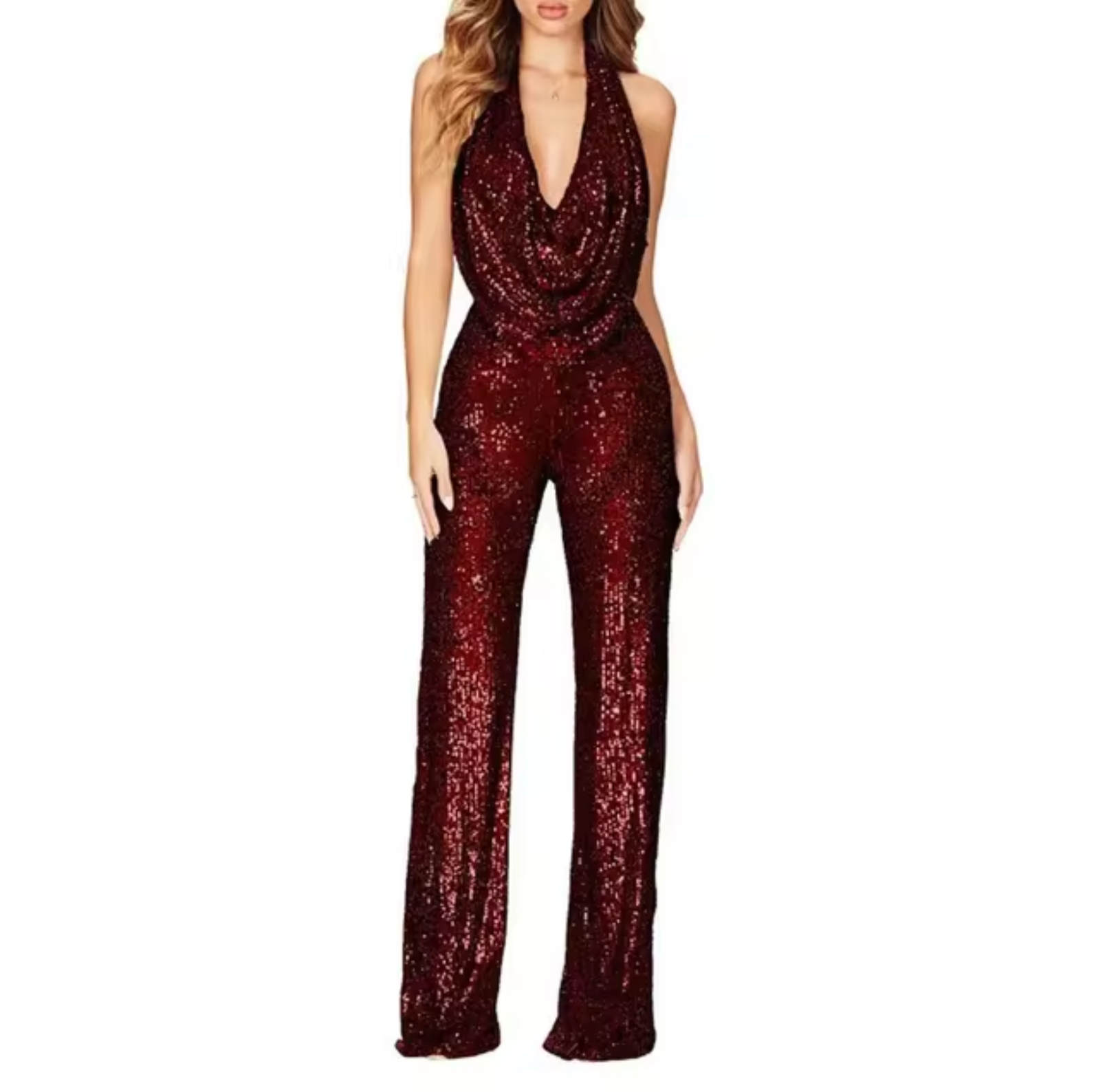 Glittering Sequin Jumpsuit for Women Party Dress - OutfitLondon