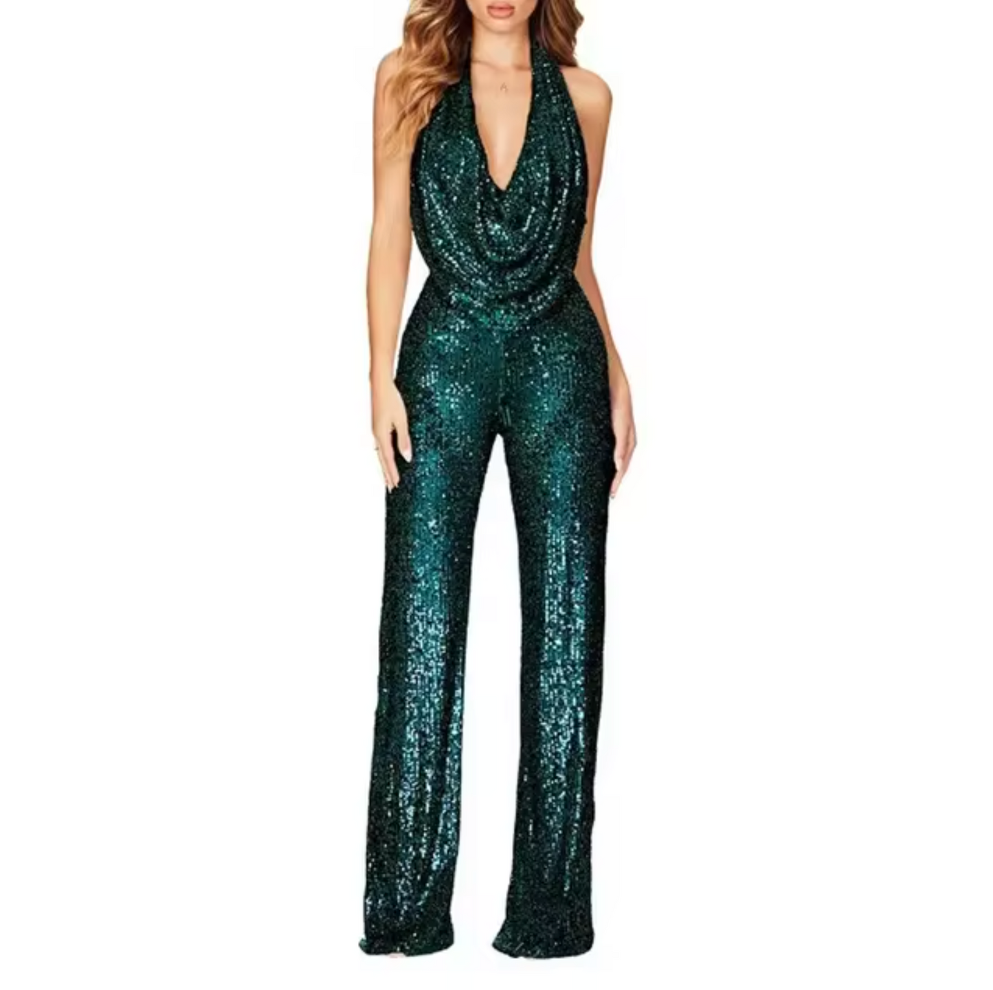 Glittering Sequin Jumpsuit for Women Party Dress