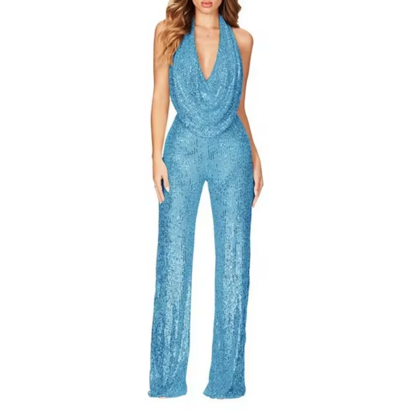 Glittering Sequin Jumpsuit for Women Party Dress