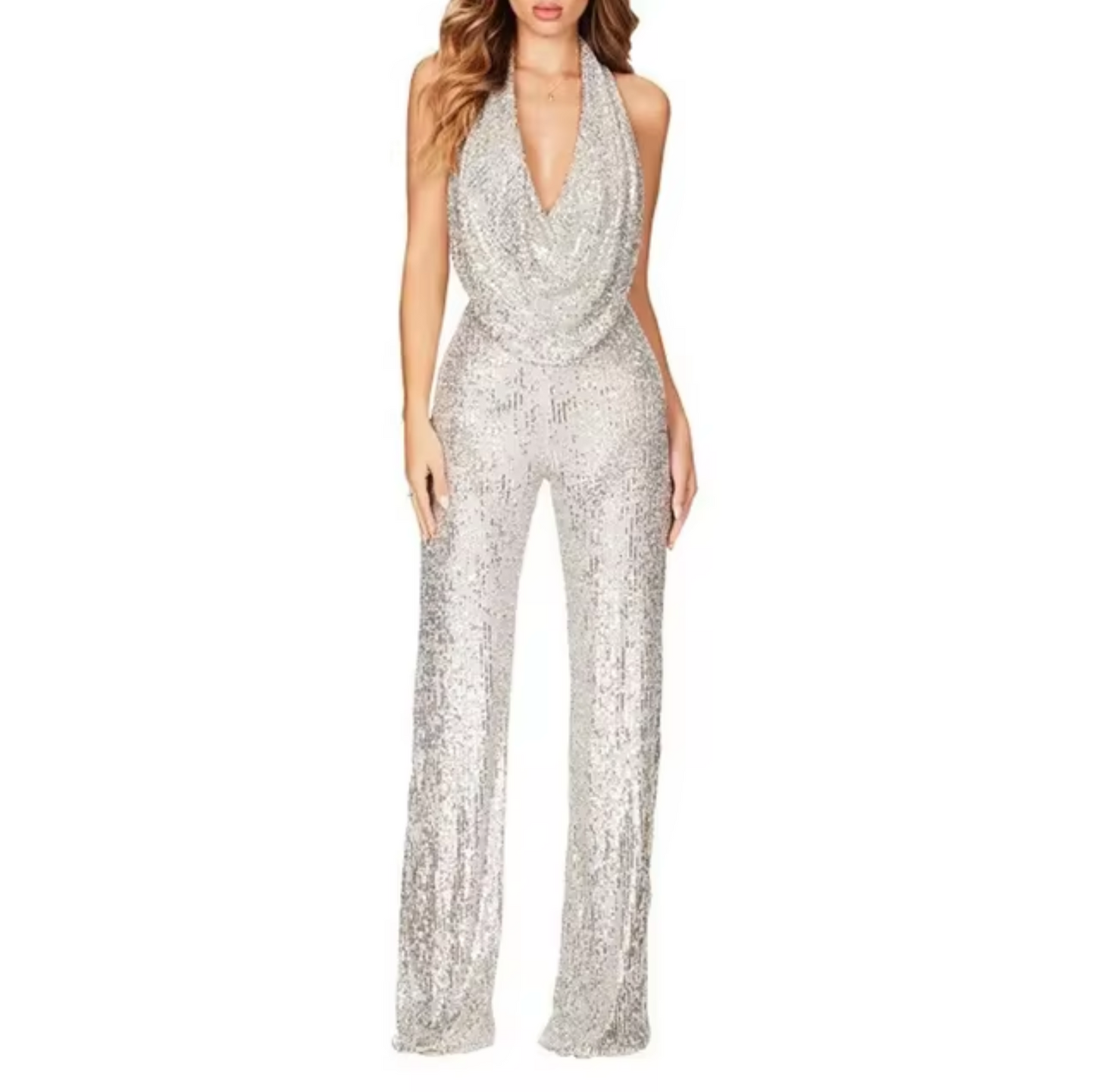 Glittering Sequin Jumpsuit for Women Party Dress