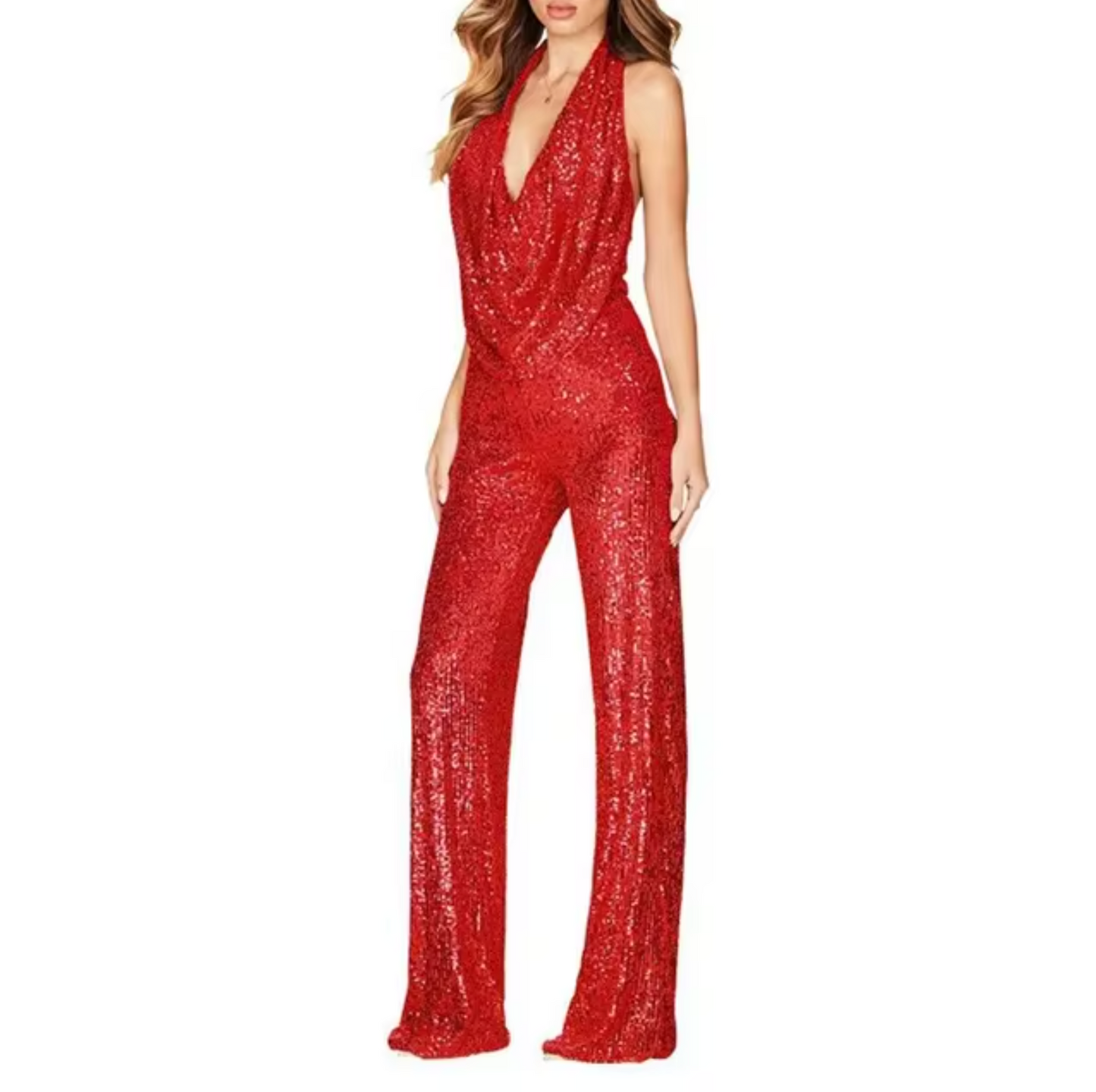 Glittering Sequin Jumpsuit for Women Party Dress