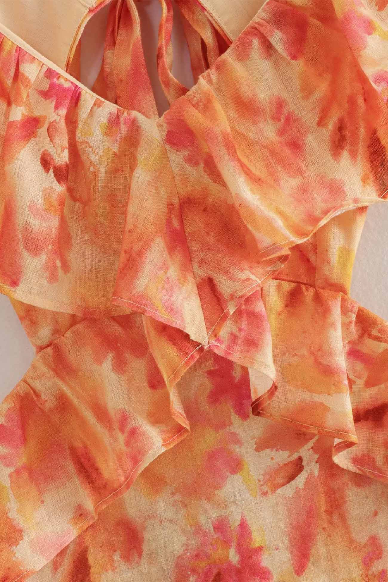 Chic Summer Maxi Dress - Strapless with Floral Details
