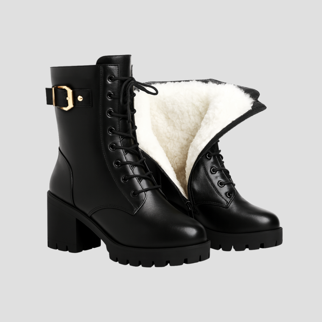 Warm Faux Fur Insulated Combat Boots