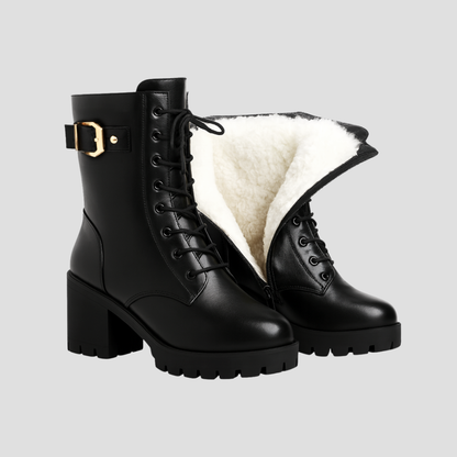 Warm Faux Fur Insulated Combat Boots