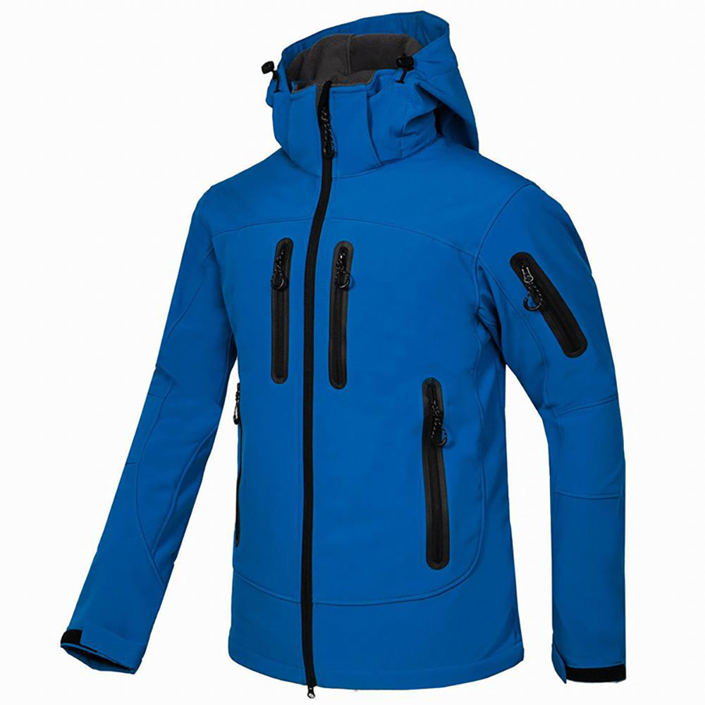 Waterproof Men's Zipper Hooded Coat - OutfitLondon