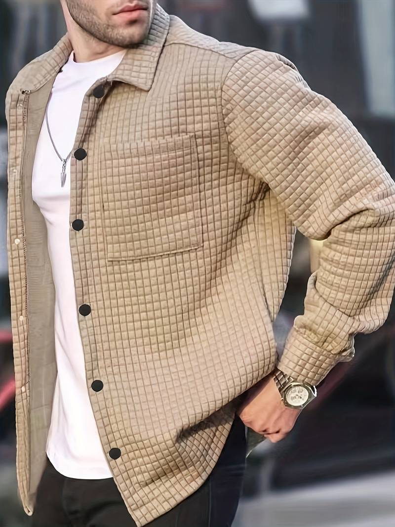 Casual Texture Jacket for Men - OutfitLondon