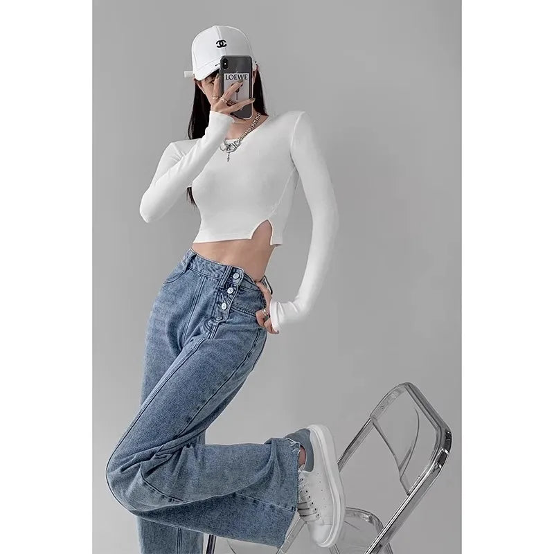 Timeless Soft High Waisted Women's Straight Jeans