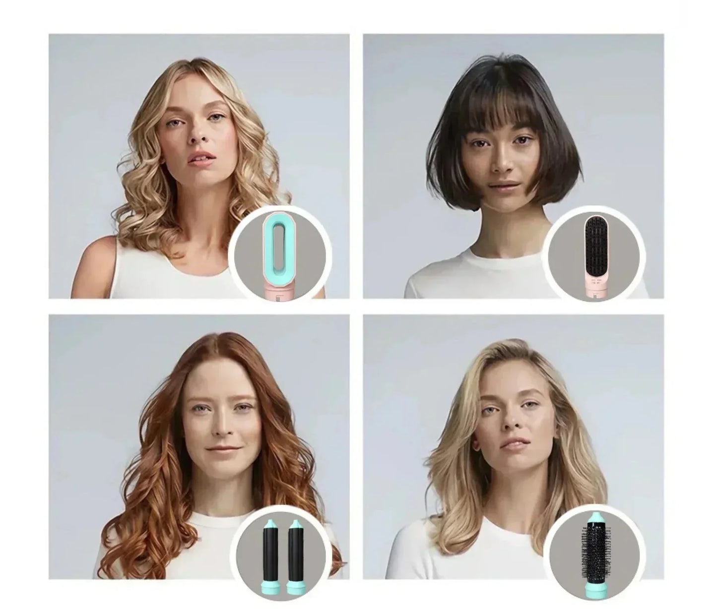 5-in-1 Hair Styler Dryer Curl Straightener Set