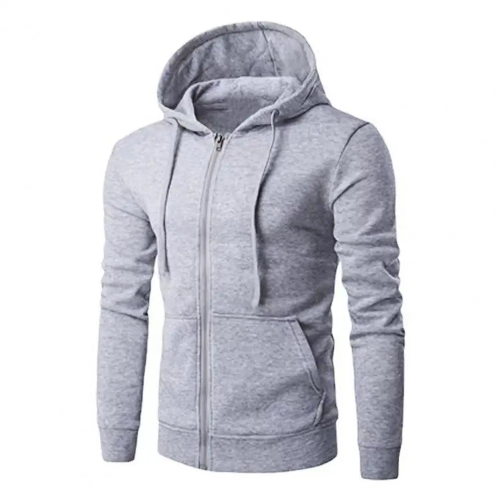 Men's Sporty Fitted Zip Up Hoodie