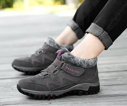 Warm Waterproof Ankle Boots with Fuzzy Lining