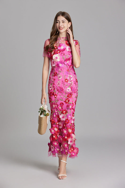 Beautiful Lace See Through Long Dress - OutfitLondon