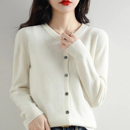 Soft Women's Open Front Cashmere Cardigan Sweater